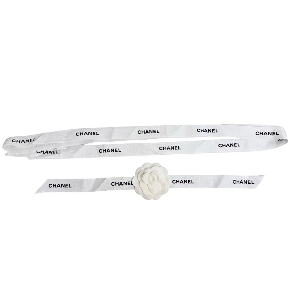 Authentic Chanel Ribbon 1" width 84" With Camellia Gift Wrapping 17"